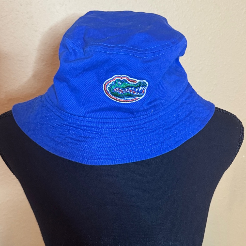 Blue Florida Gator Bucket Hat with Embroidered Logo